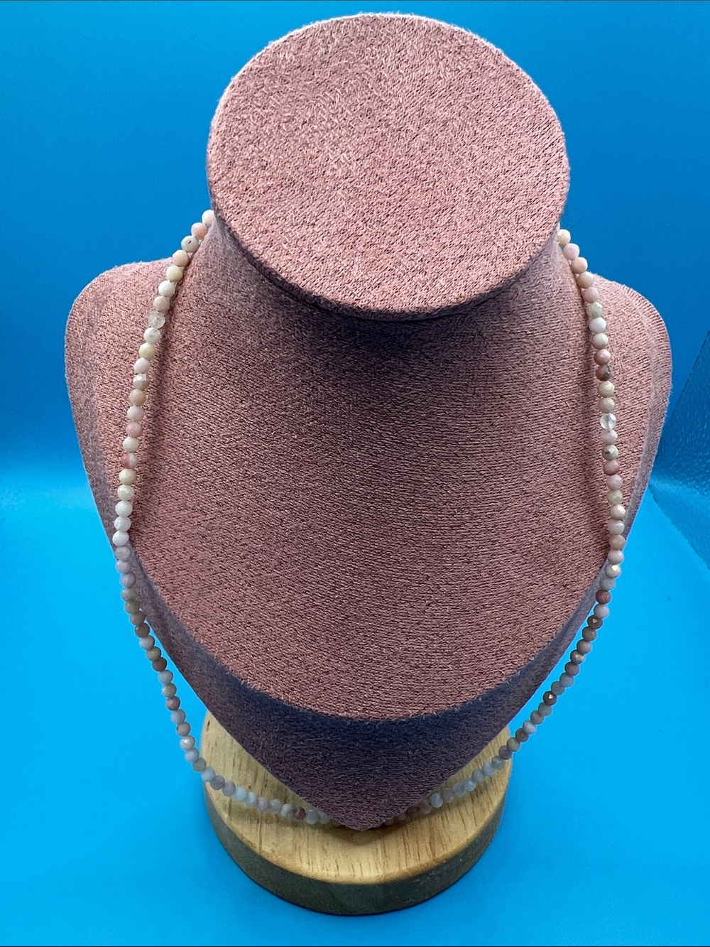 Delicate Peruvian Pink Opal Beaded Necklace - Women Jewelry